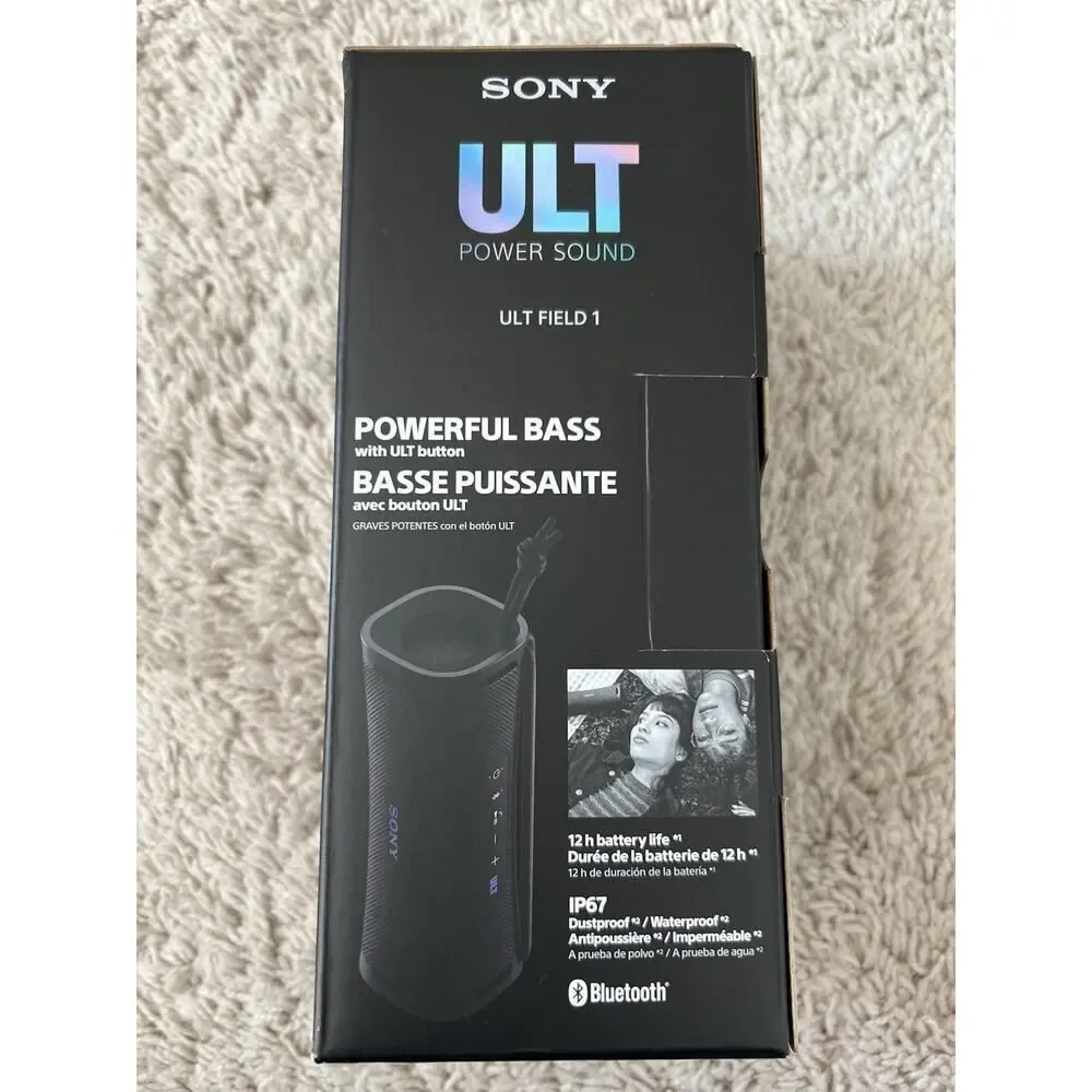 Sony ULT Field 1 Wireless Portable Bluetooth Speaker Black -New